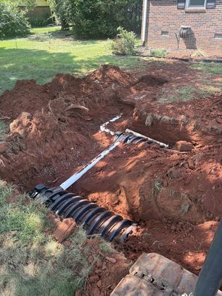 Rapid Rooter septic job in the Charlotte area