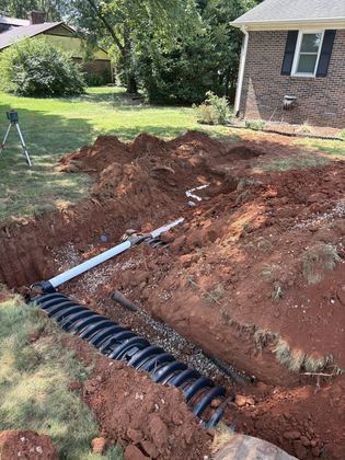 Rapid Rooter septic job in the Charlotte area