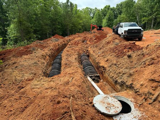 Rapid Rooter septic job in the Charlotte area